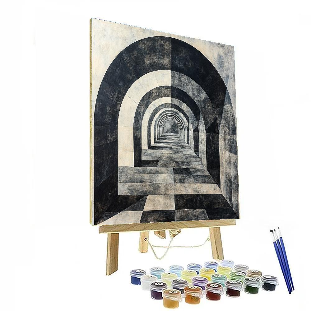 M.C. Escher Inspired Paradox Lattice Of Infinity paint by number