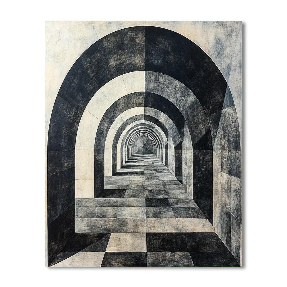M.C. Escher Inspired Paradox Lattice Of Infinity paint by number