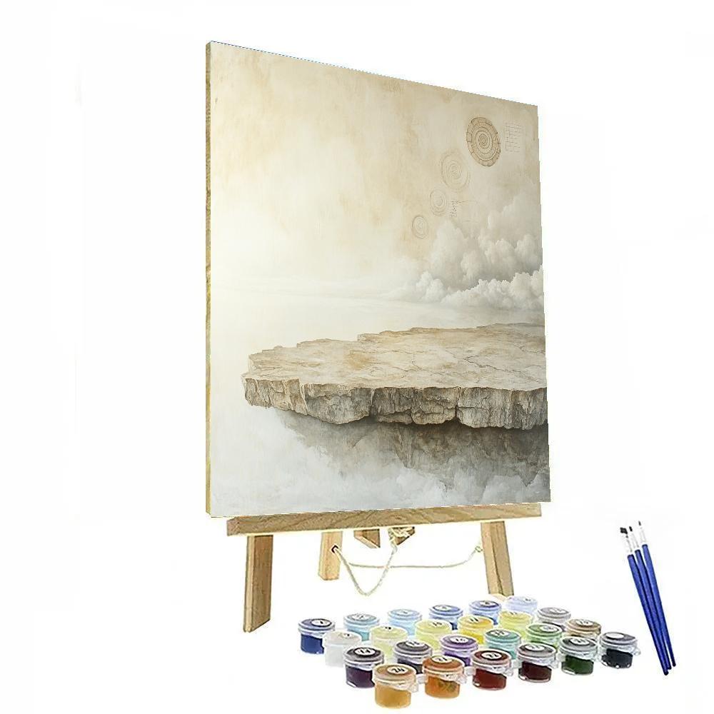 Leonardo Da Vinci Inspired Fossil Cloud Memory Painting by numbers kit
