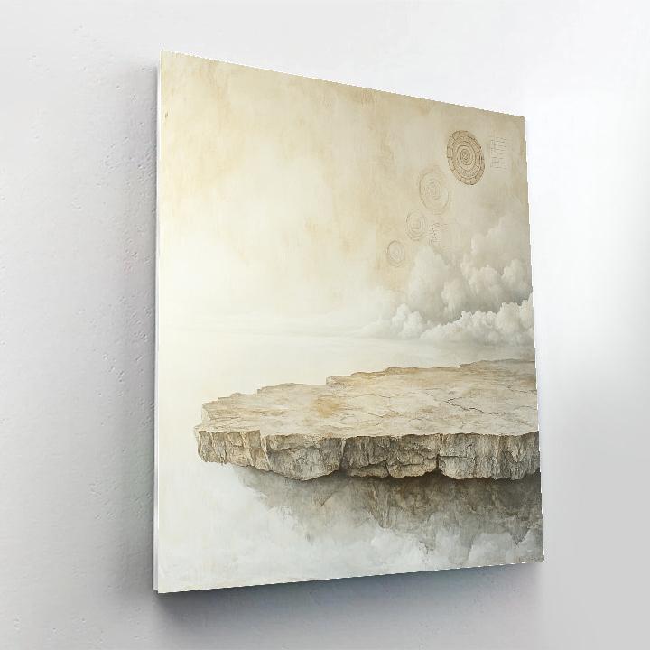 Leonardo Da Vinci Inspired Fossil Cloud Memory Painting by numbers kit