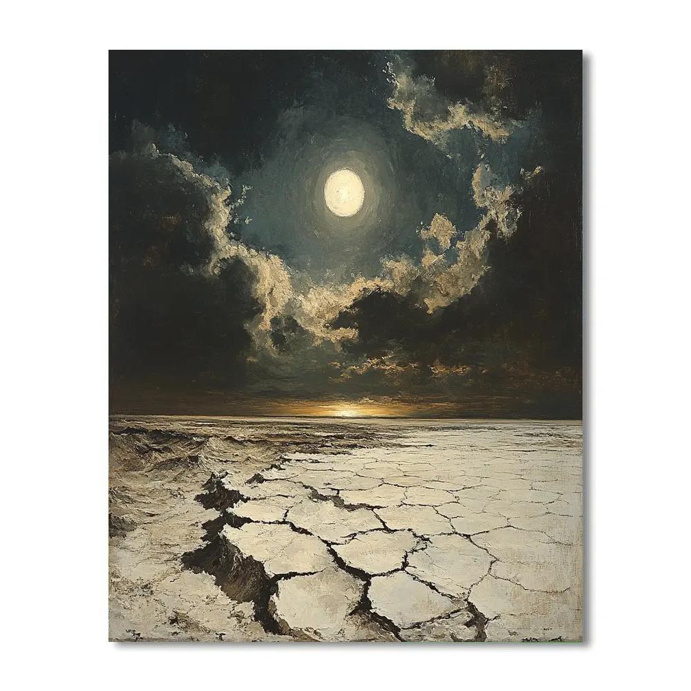 Francisco Goya Inspired Eclipse Over Salt Crags paint by number