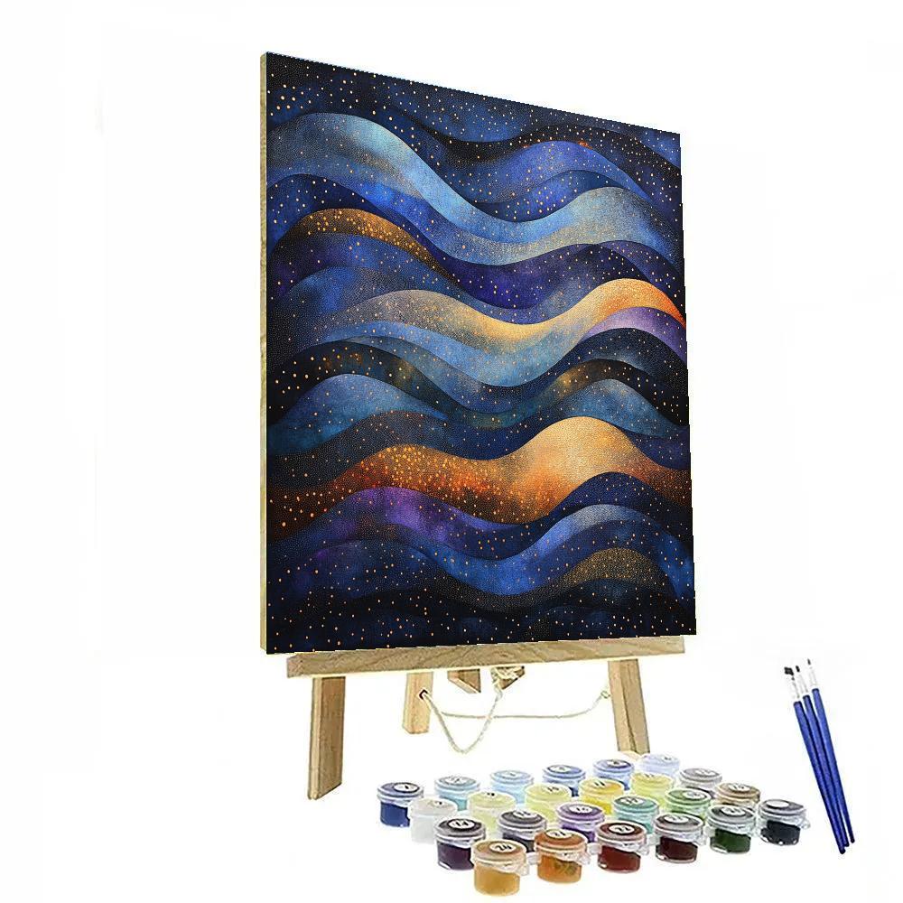 Georges Seurat Inspired Gravitational Color Lensing Mirage paint by number