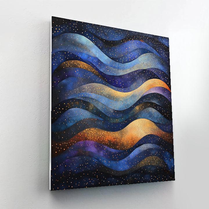 Georges Seurat Inspired Gravitational Color Lensing Mirage paint by number