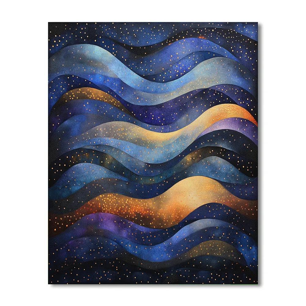 Georges Seurat Inspired Gravitational Color Lensing Mirage paint by number