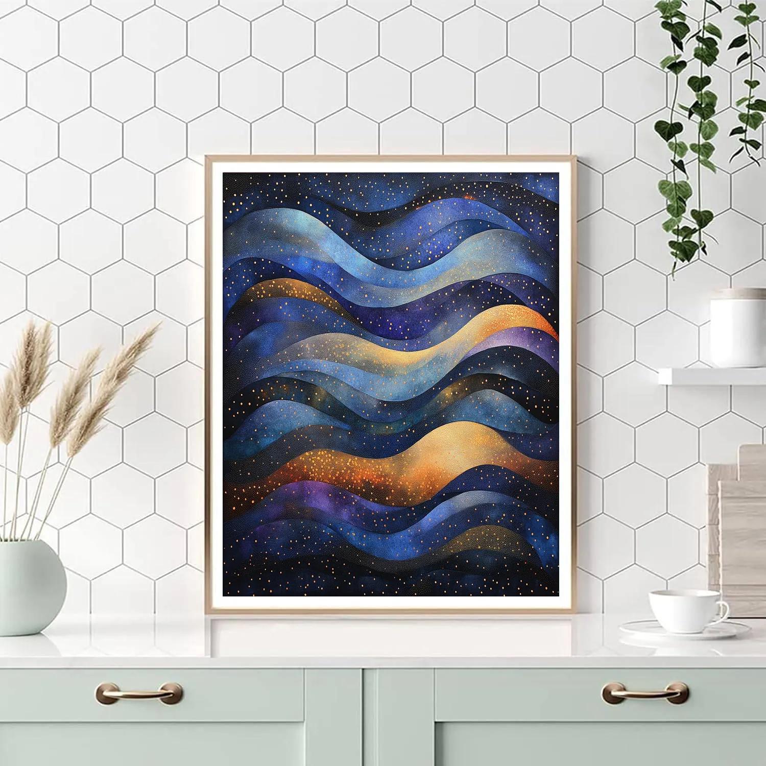 Georges Seurat Inspired Gravitational Color Lensing Mirage paint by number