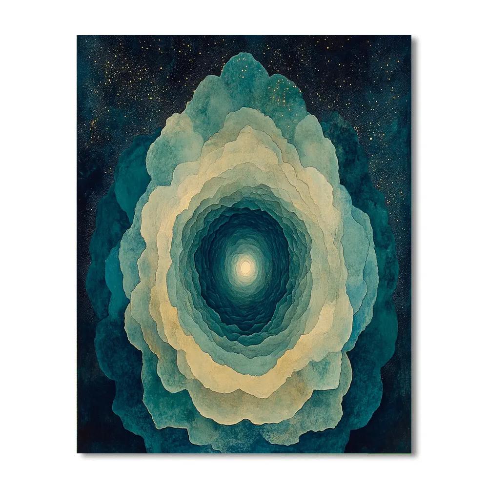 Max Ernst Inspired Nebular Echoes In The Subconscious Bloom paint by number