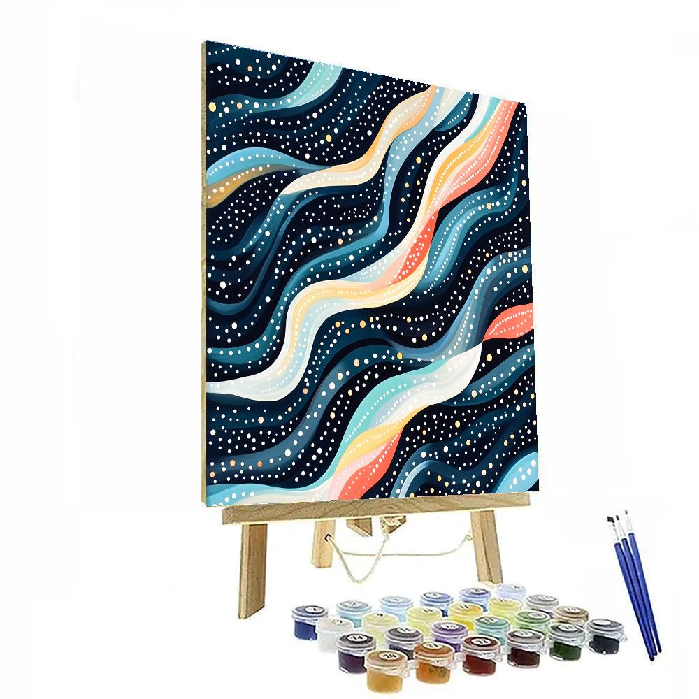 Yayoi Kusama Inspired Infinite Mycelial Dream Lattice paint by number