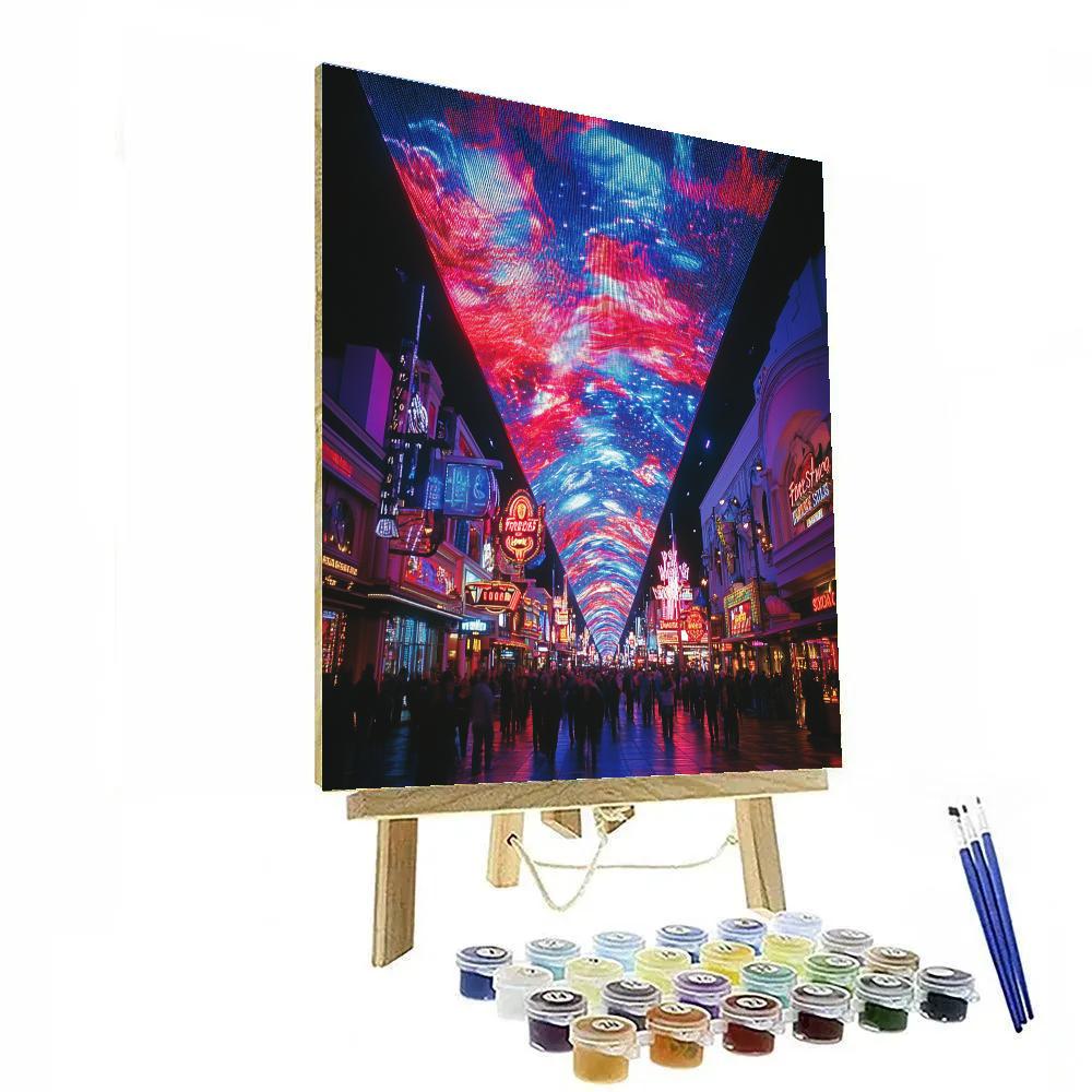 Fremont Street Canopy In Full Glow - Las Vegas, United States paint by color