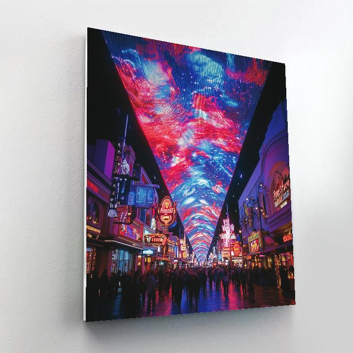 Fremont Street Canopy In Full Glow - Las Vegas, United States paint by color