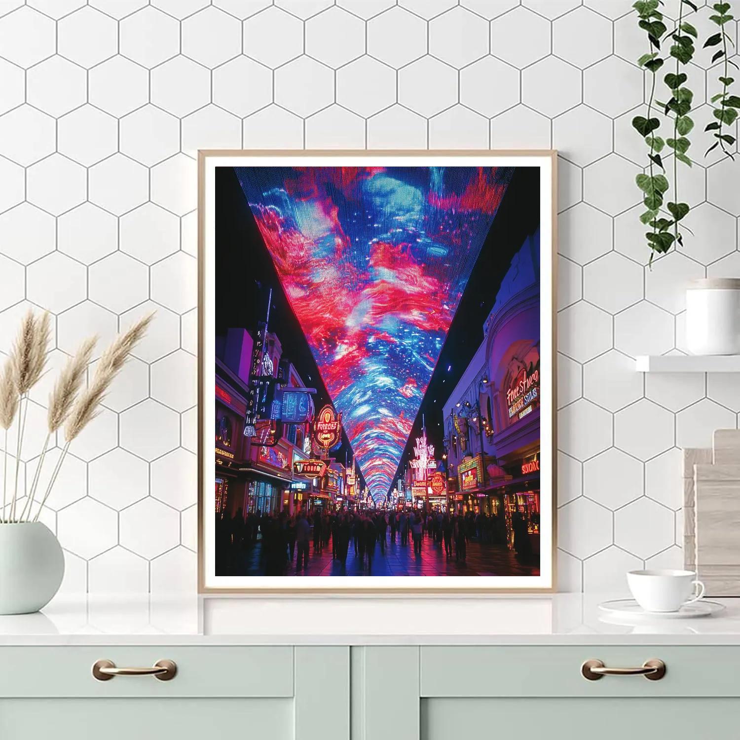Fremont Street Canopy In Full Glow - Las Vegas, United States paint by color