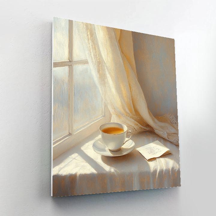 Johannes Vermeer Inspired Morning Window With Tea Paint by numbers art