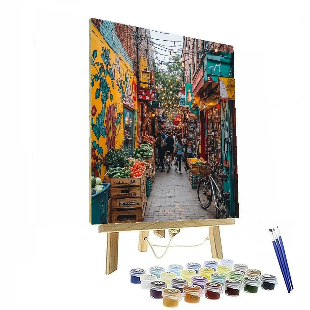 Kensington Market Alley Murals - Toronto, Canada Paint by numbers kits
