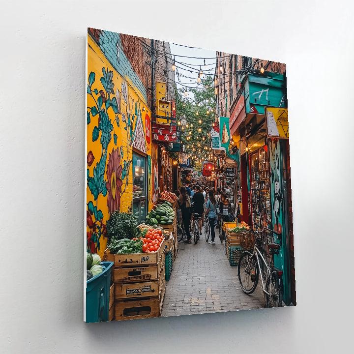 Kensington Market Alley Murals - Toronto, Canada Paint by numbers kits