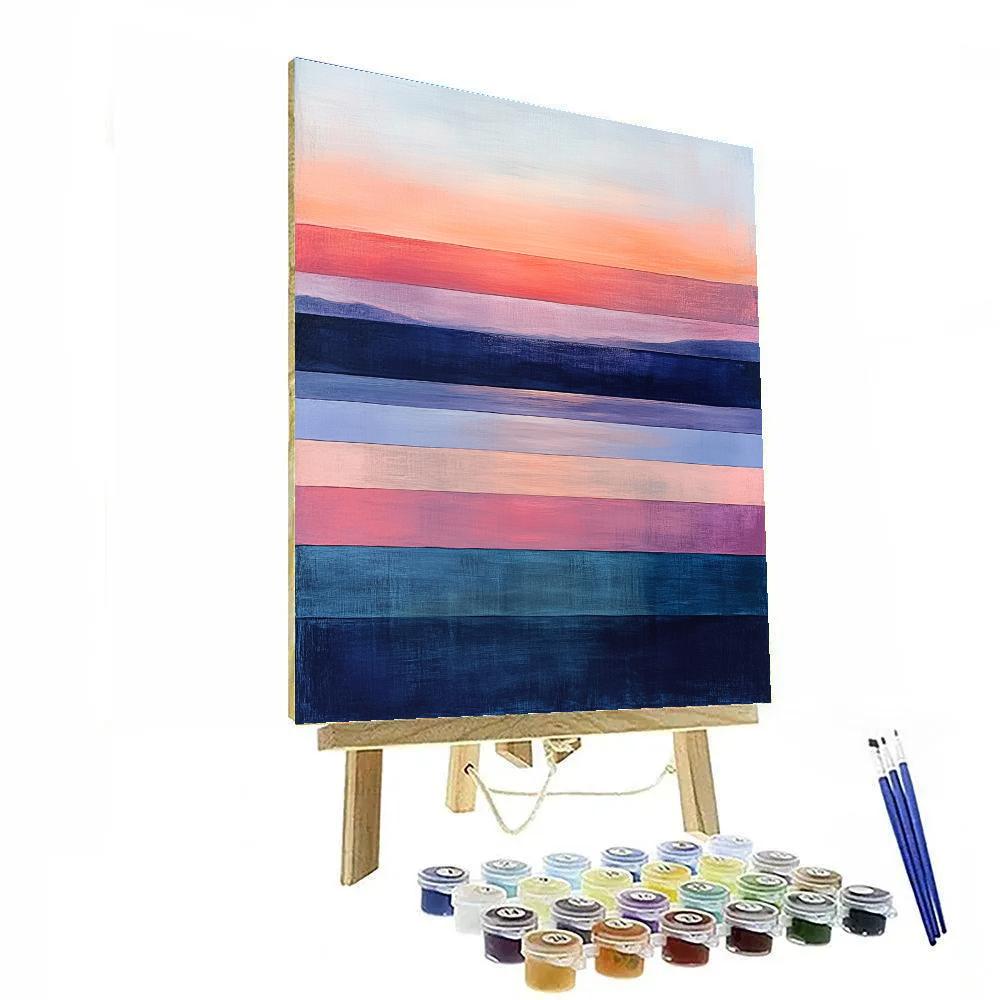 Mark Rothko Inspired Sunset Over Silent Lake Painting by numbers kit
