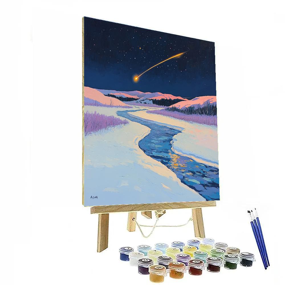 A.Y. Jackson Inspired Meteor Light On Algoma Winter Ridges Paint by numbers art