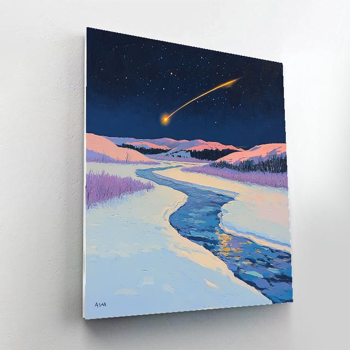 A.Y. Jackson Inspired Meteor Light On Algoma Winter Ridges Paint by numbers art