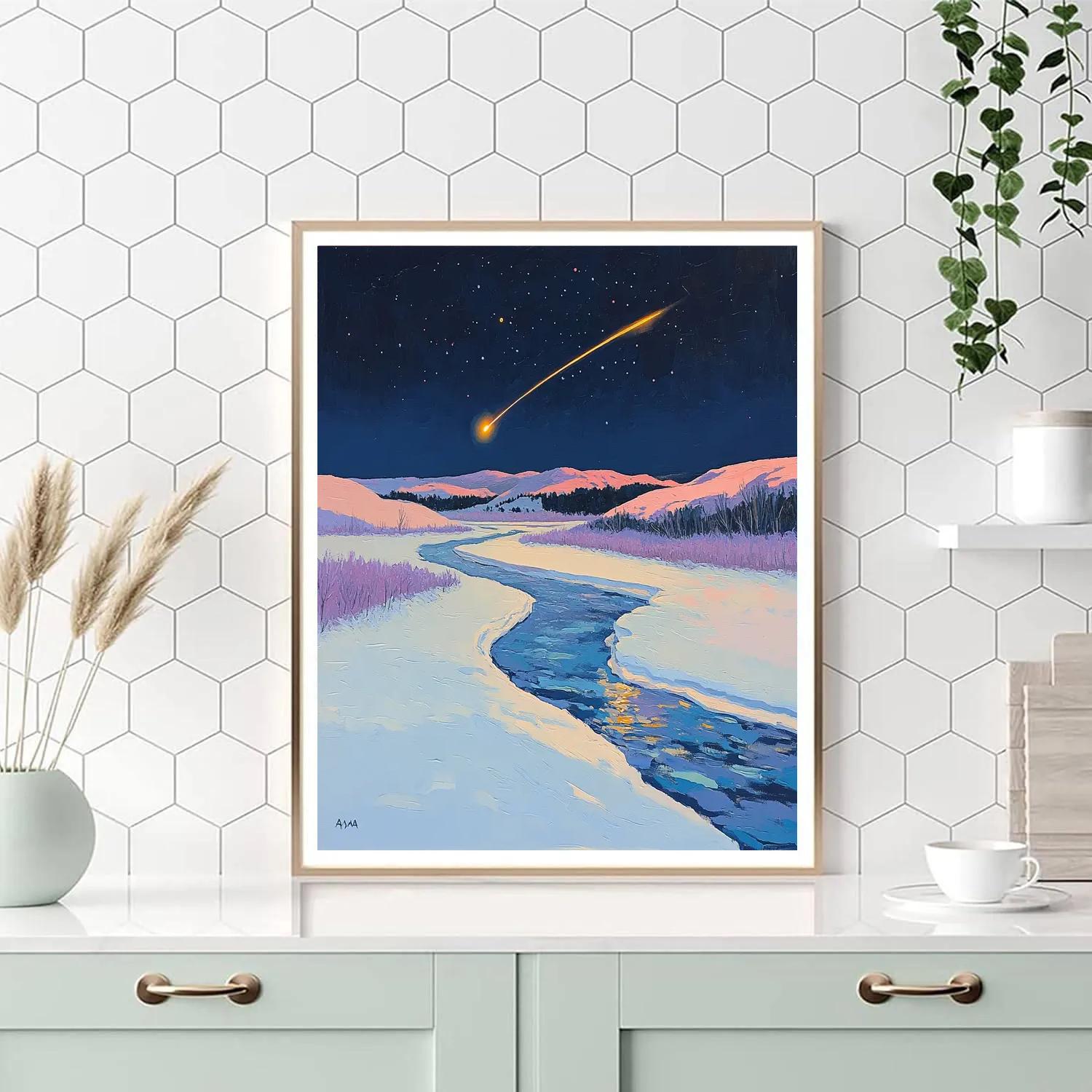 A.Y. Jackson Inspired Meteor Light On Algoma Winter Ridges Paint by numbers art