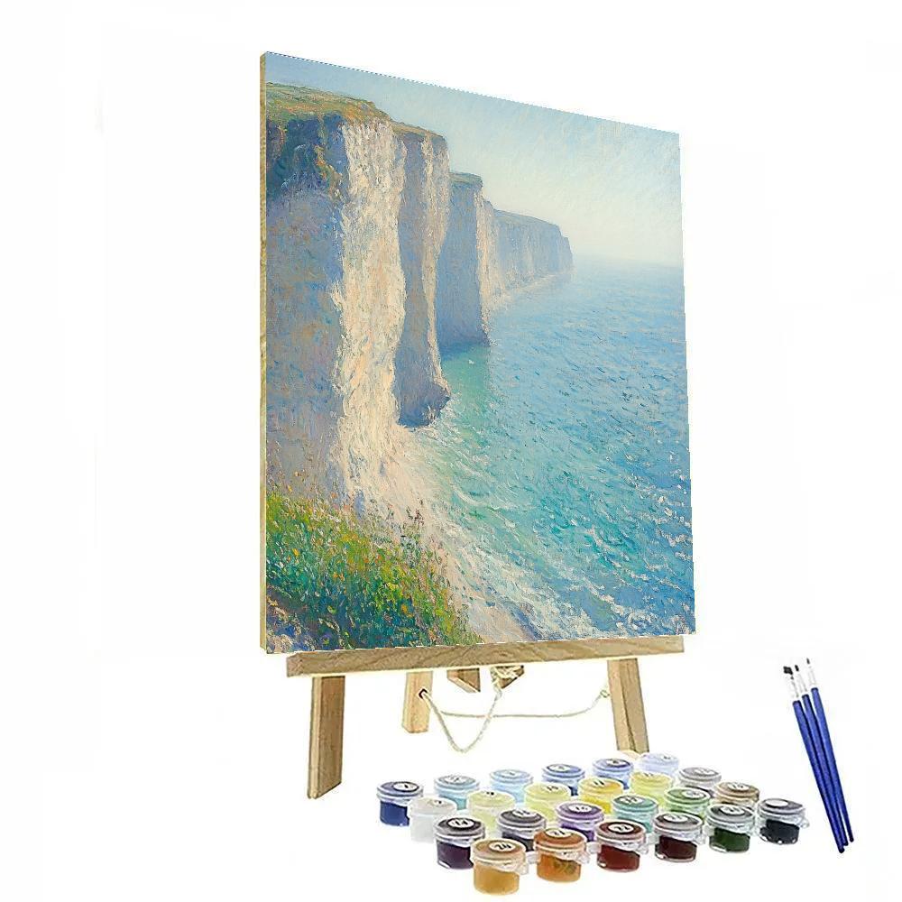 Claude Monet Inspired Seaside Cliffs In Opaline Morning paint by numbers
