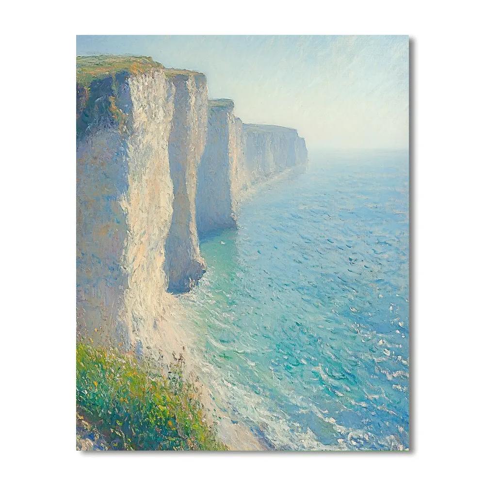 Claude Monet Inspired Seaside Cliffs In Opaline Morning paint by numbers