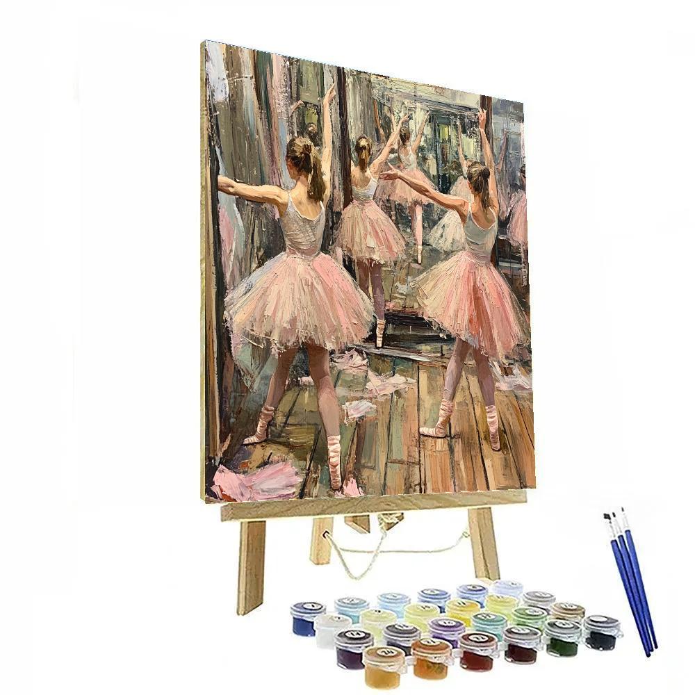Edgar Degas Inspired Ballet Rehearsal Backstage Paint by numbers art