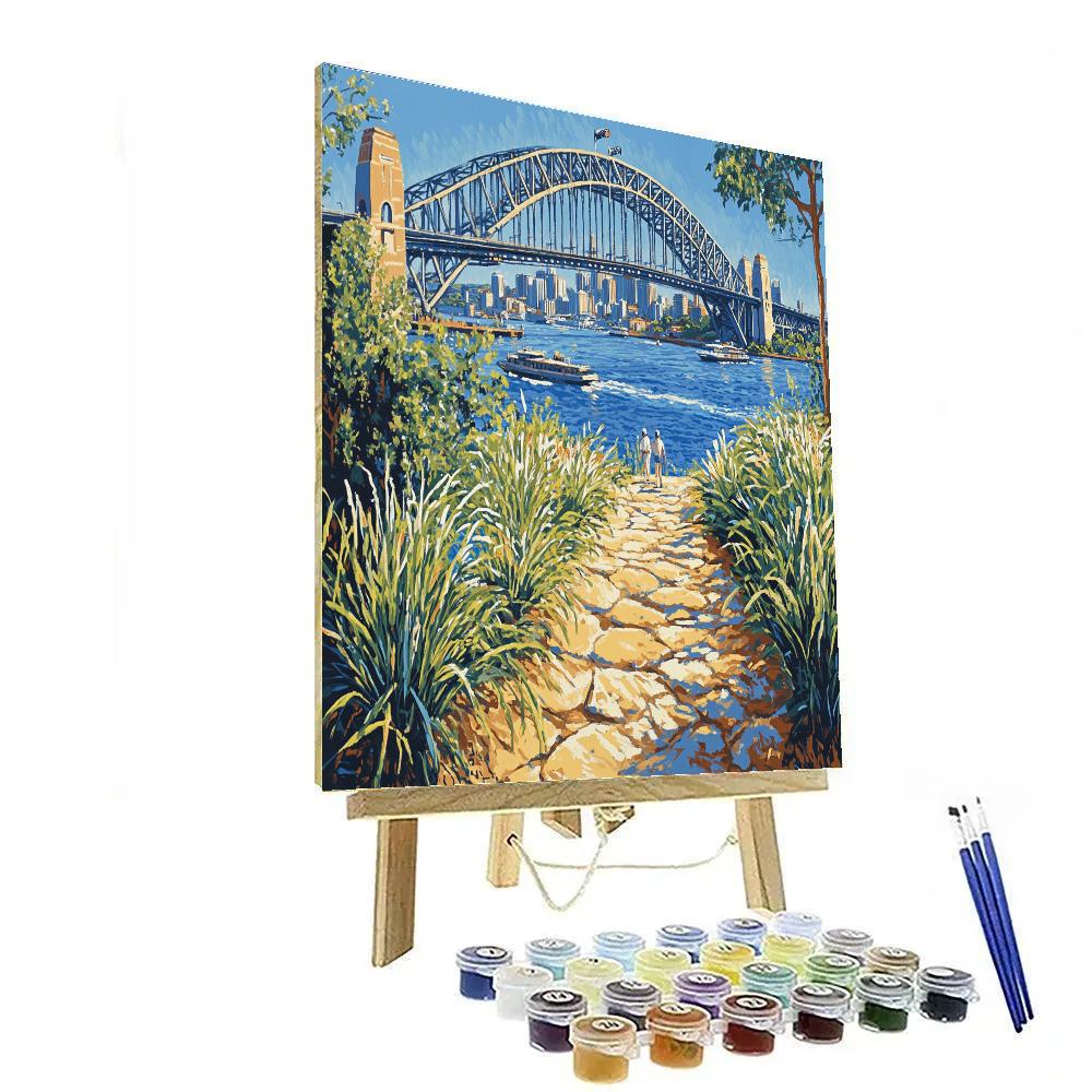 Harbor Bridge View From Barangaroo Reserve - Sydney, Australia DIY paint by numbers