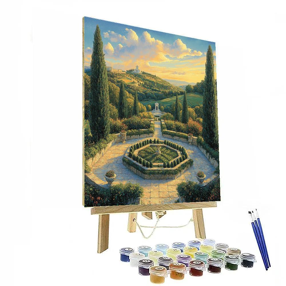 Raphael Inspired Octagonal Garden Of Harmonious Horizons Paint by numbers art