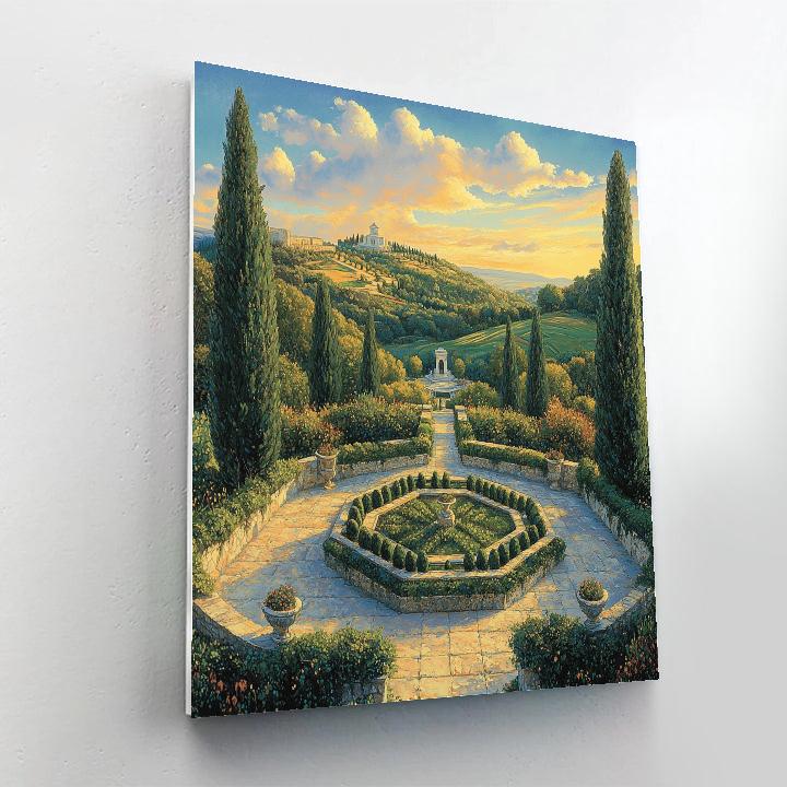 Raphael Inspired Octagonal Garden Of Harmonious Horizons Paint by numbers art