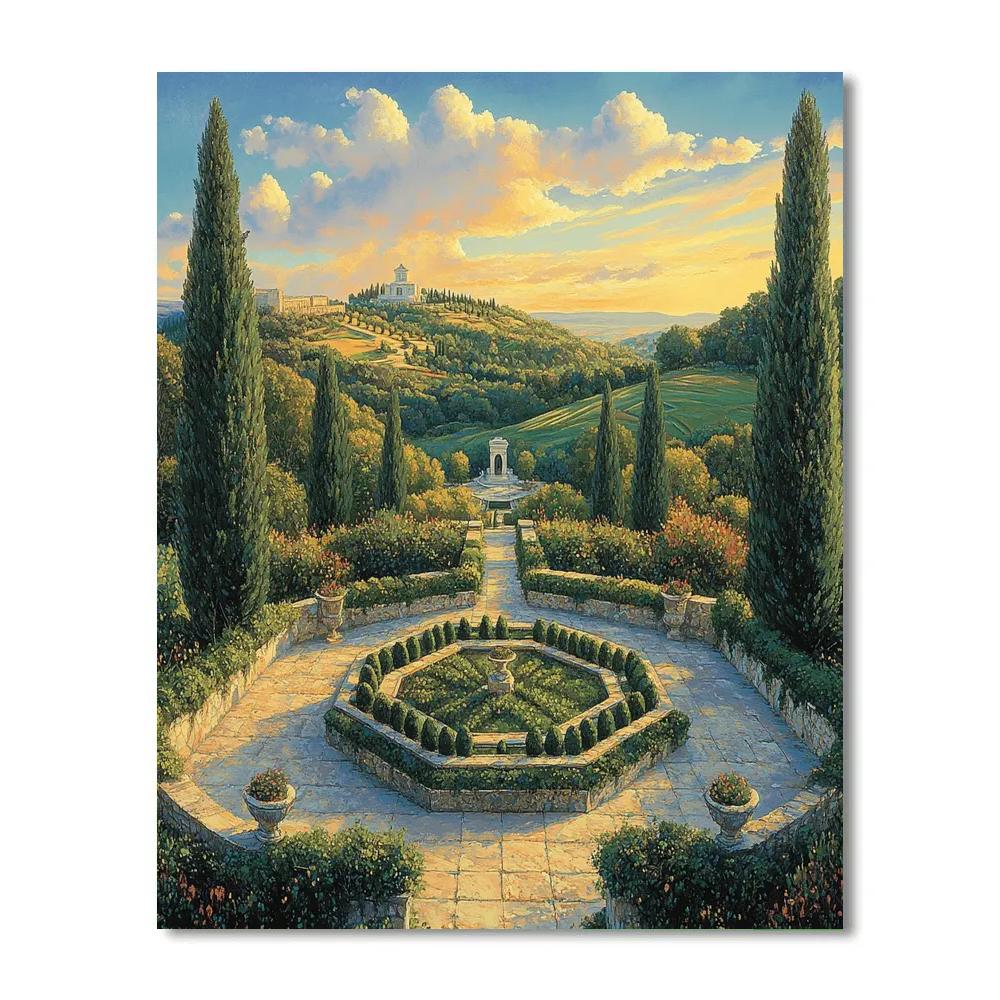 Raphael Inspired Octagonal Garden Of Harmonious Horizons Paint by numbers art