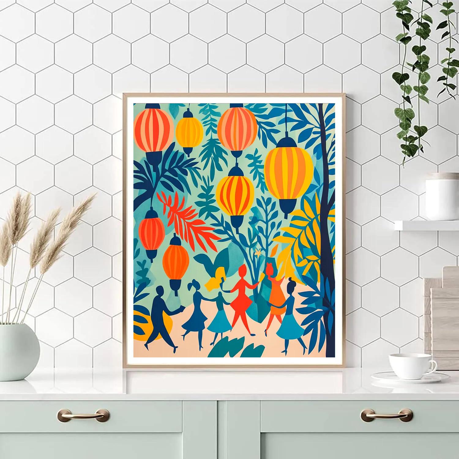 Henri Matisse Inspired Cutout Garden Festival Paint by numbers kits