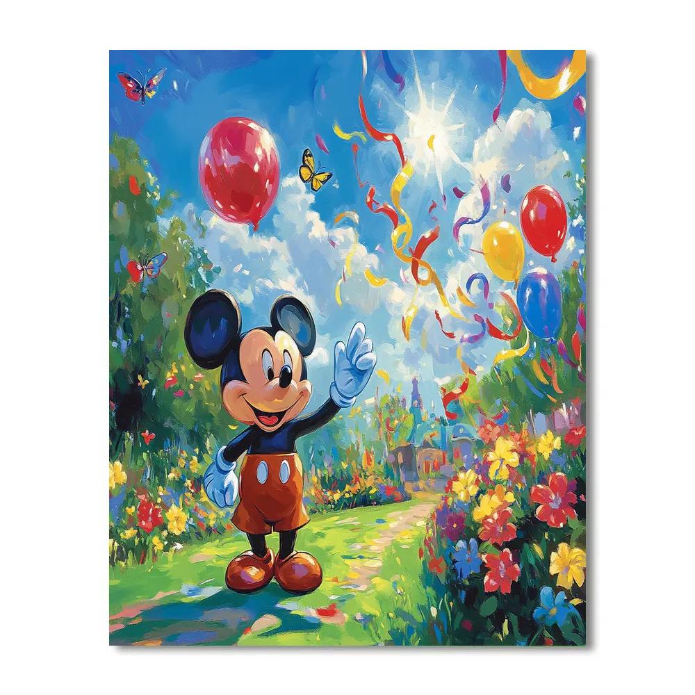 Mickey Mouse Sunny Park Parade Disney Inspired painting number kit