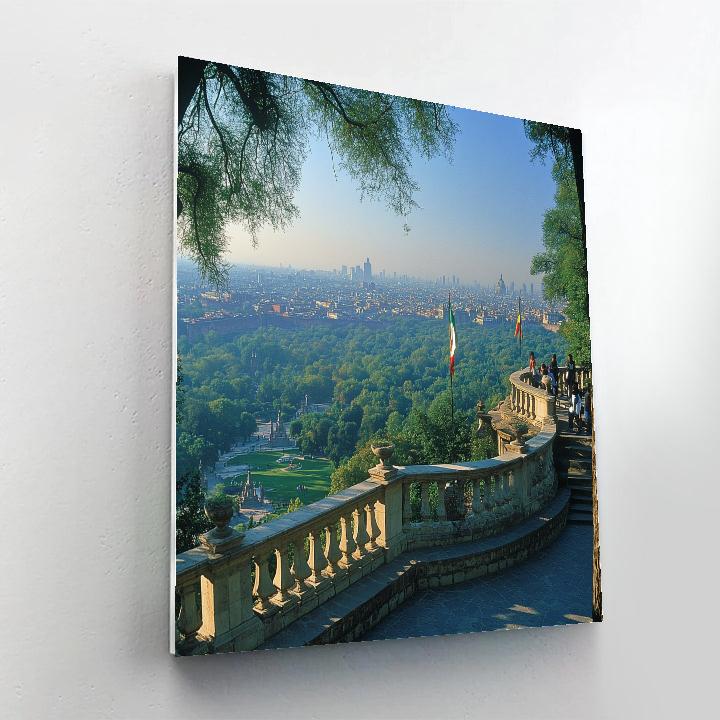 Mexico City Chapultepec Castle Viewpoint Over The City - Mexico City, Mexico Paint by numbers art