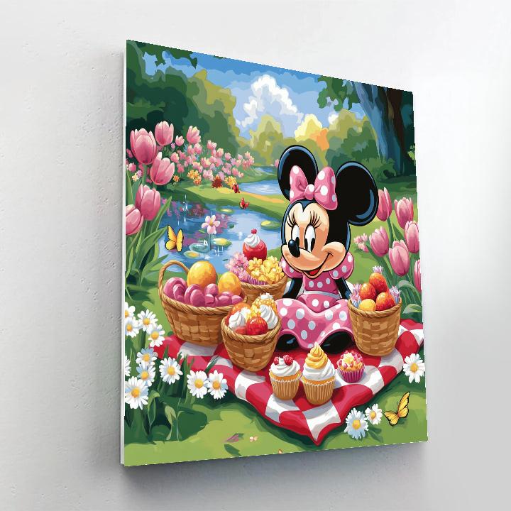 Minnie Mouse Spring Garden Picnic Disney Inspired Numbered painting kits