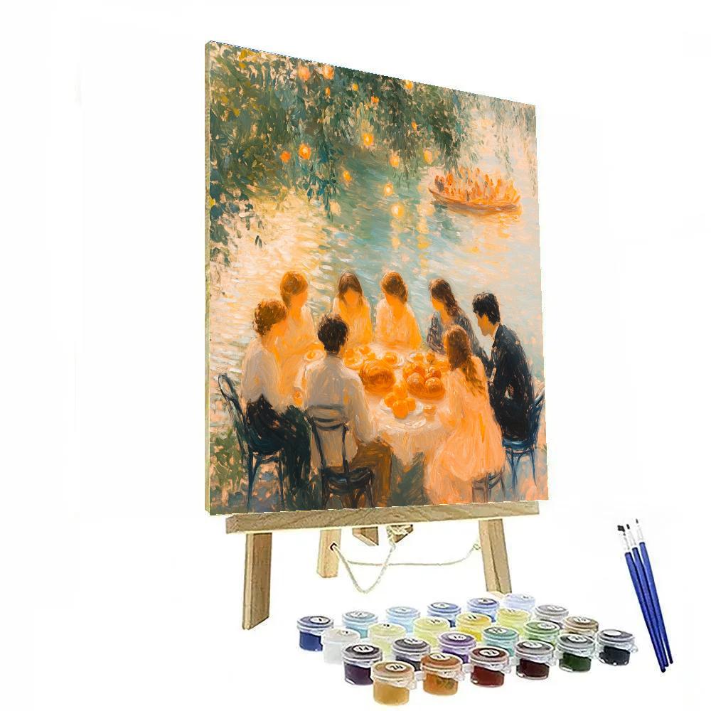 Pierre Auguste Renoir Inspired Riverside Brunch painting number kit