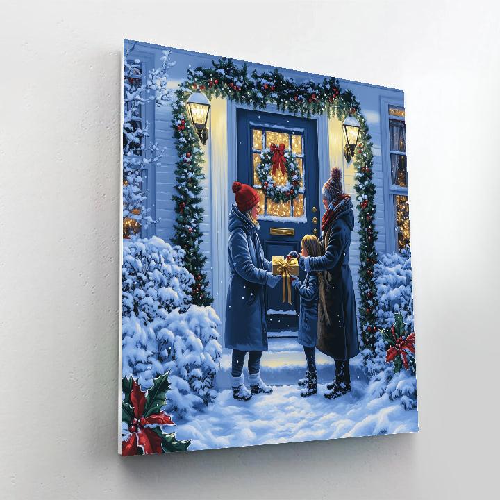 Ornament Exchange By Lamplight Paint by numbers art