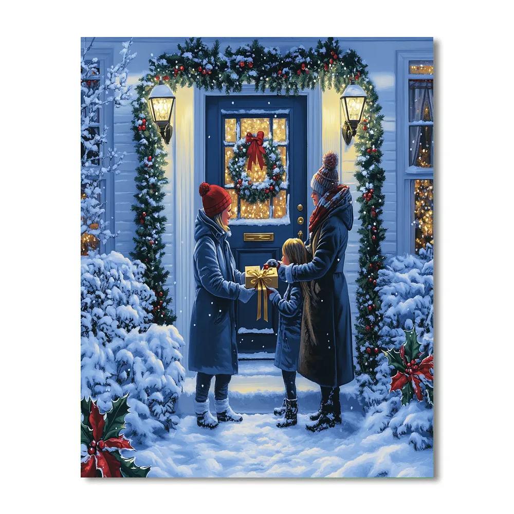 Ornament Exchange By Lamplight Paint by numbers art