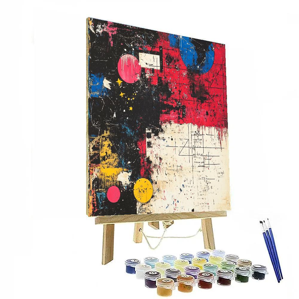 Jean-Michel Basquiat Inspired Nebula Syntax Uprising paint by numbers