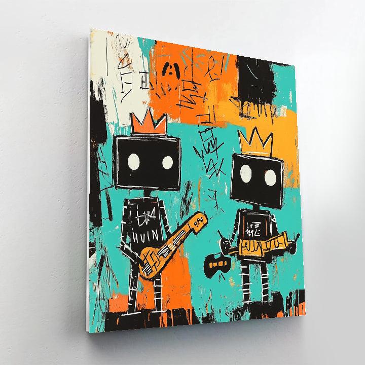 Jean Michel Basquiat Inspired Robot Jazz Session Paint by numbers art