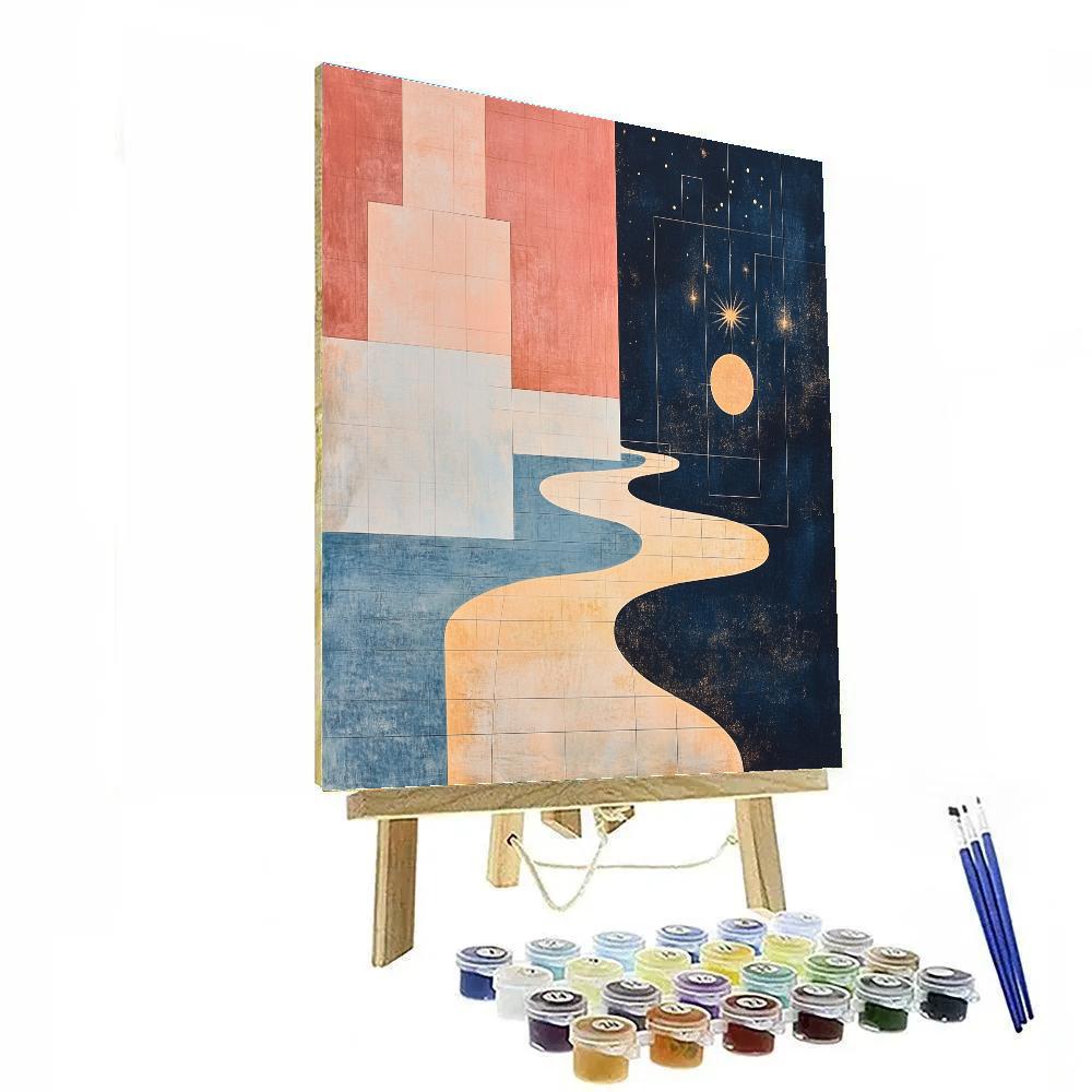 Paul Klee Inspired Chromatic Echo Cartography paint by color