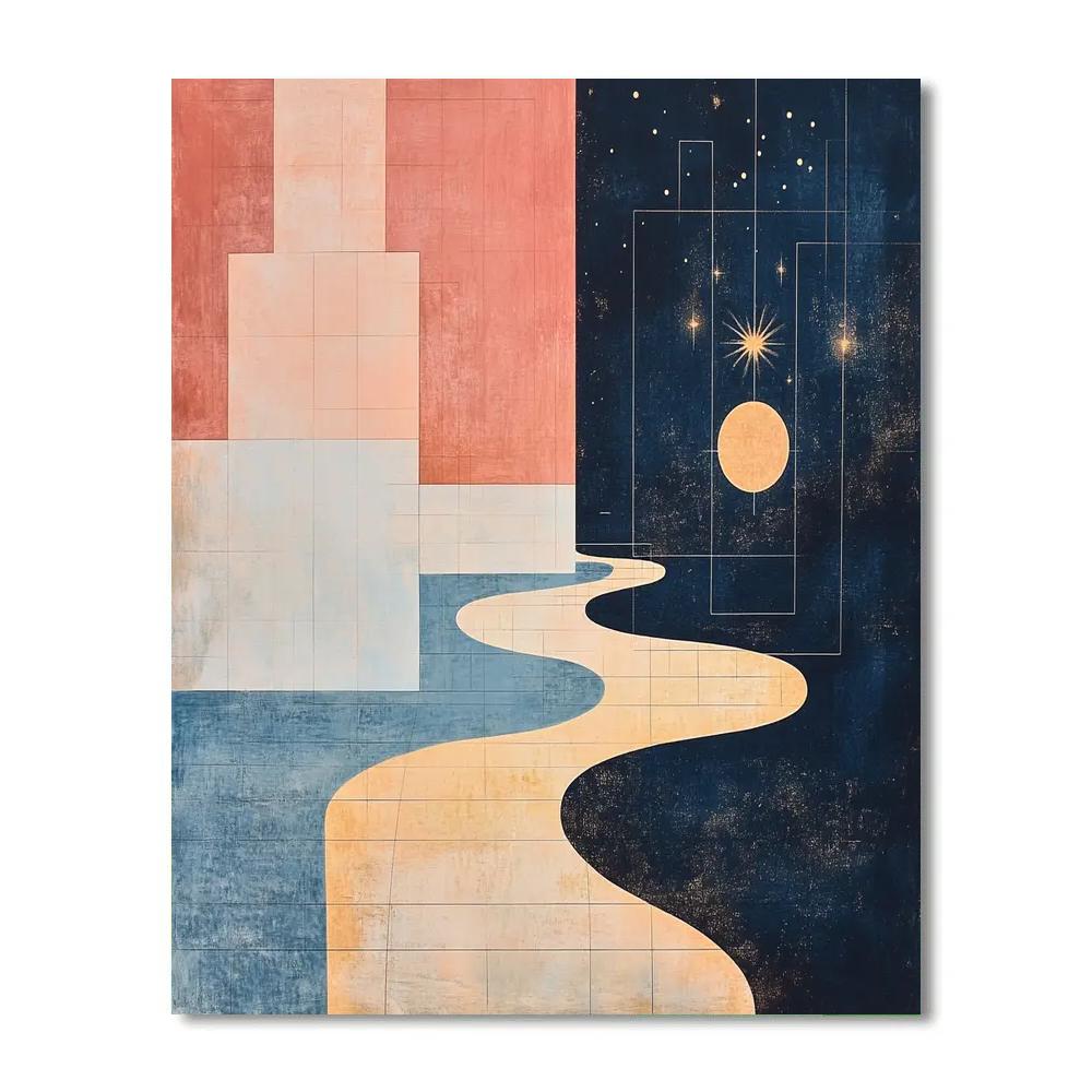 Paul Klee Inspired Chromatic Echo Cartography paint by color