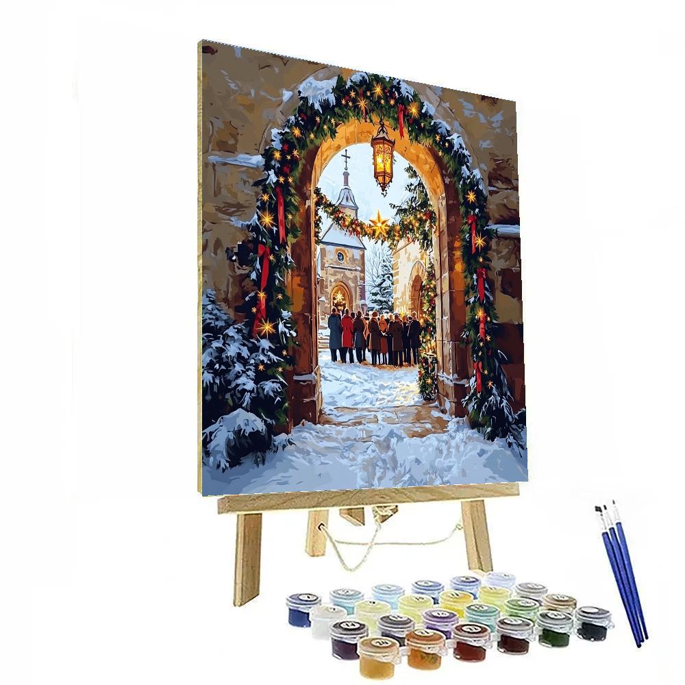 Midnight Mass Doorway Glow Paint by numbers art