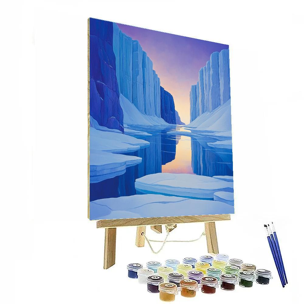 Lawren Harris Inspired Luminous Fjord Cathedral paint by numbers