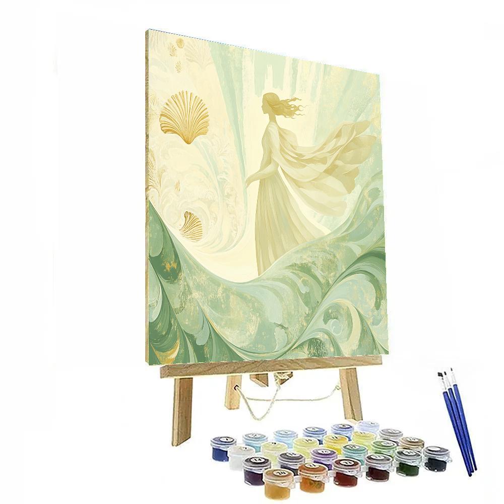 Sandro Botticelli Inspired Mythic Sea Of Pearls Paint by numbers kits