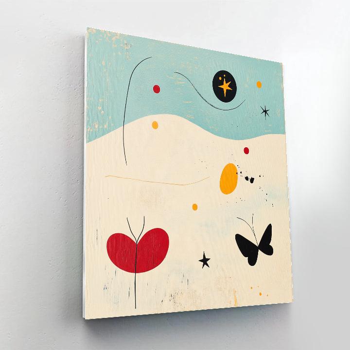 Joan Miró Inspired Dream Garden With Butterflies painting number kit