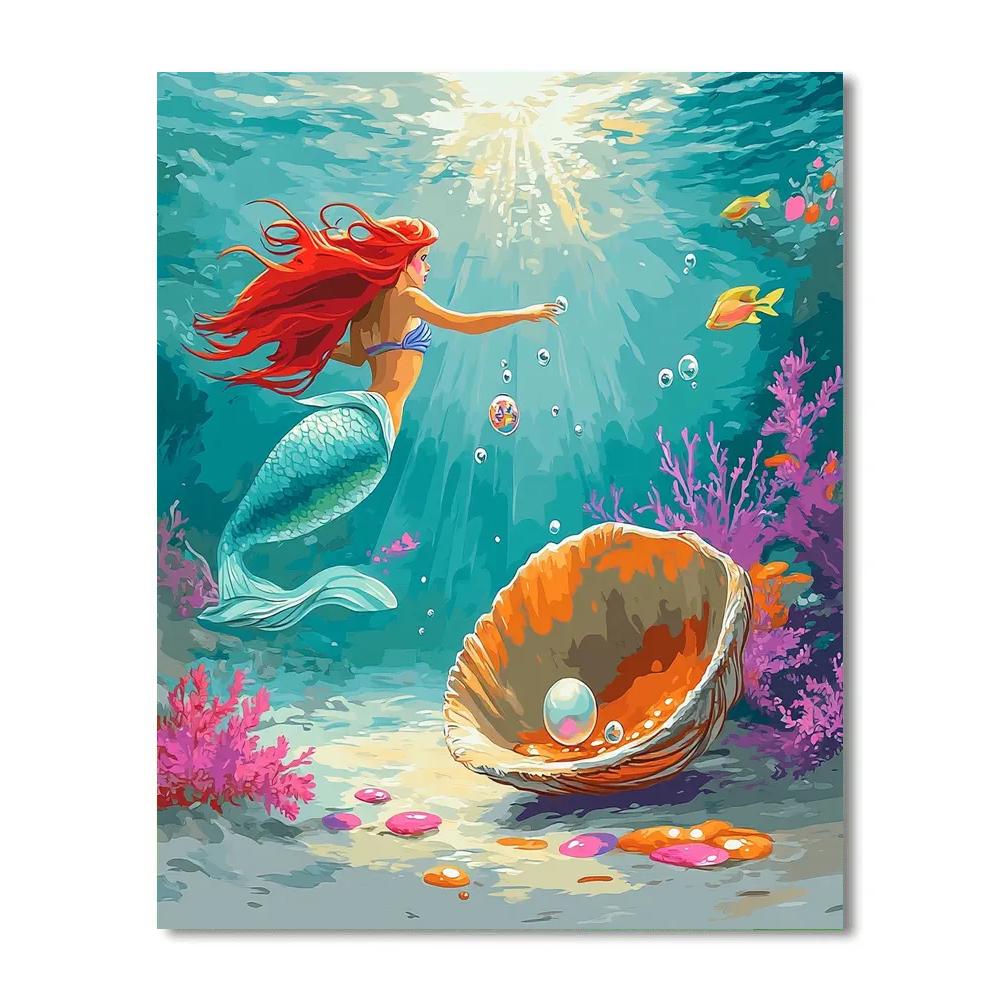 Ariel Coral Reef Lagoon Discovery Disney Inspired Numbered painting kits