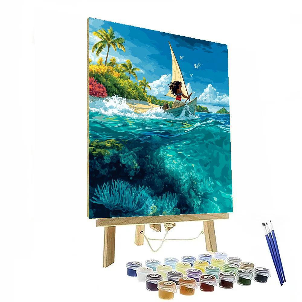 Moana Ocean Reef Voyage Disney Inspired DIY paint by numbers