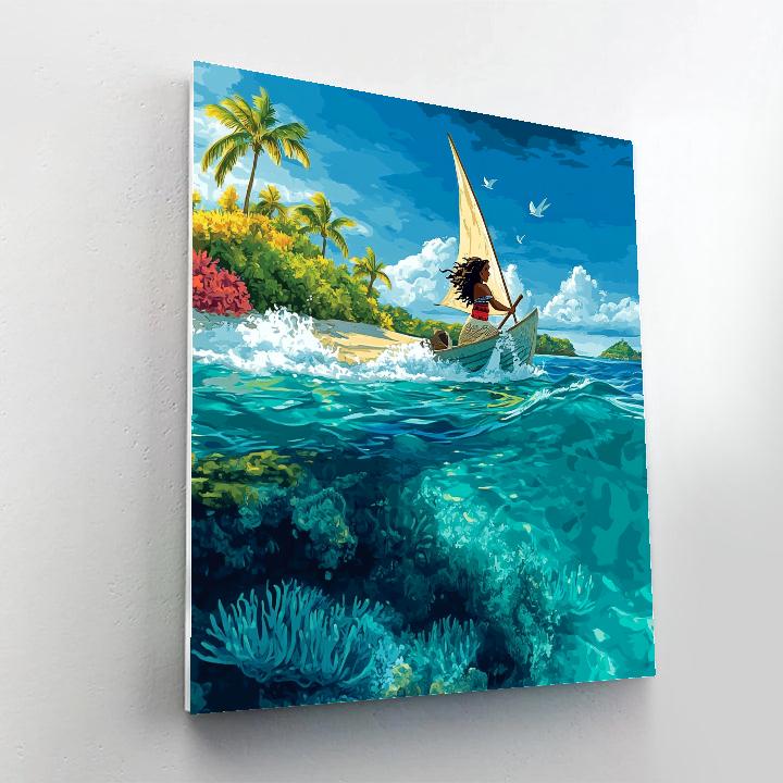 Moana Ocean Reef Voyage Disney Inspired DIY paint by numbers