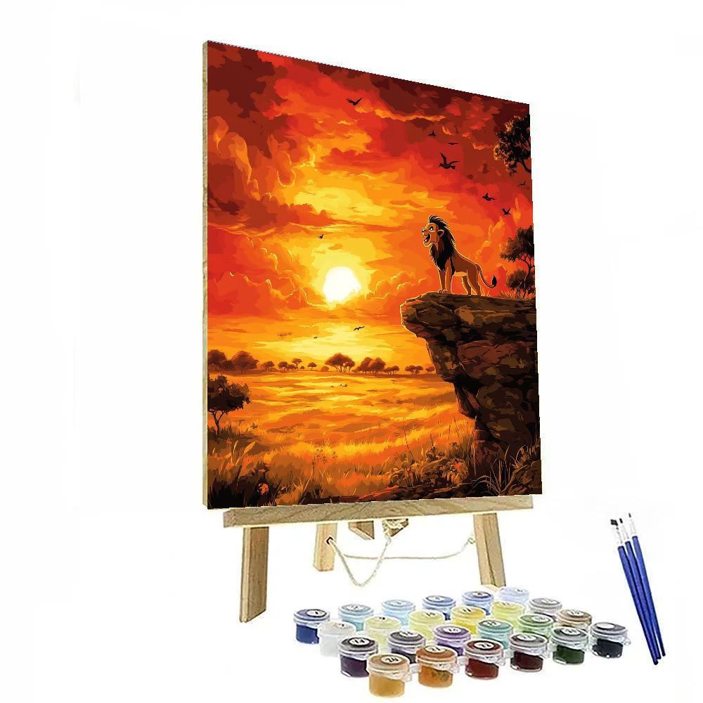 Simba Sunrise Pride Rock Roar Disney Inspired paint by numbers