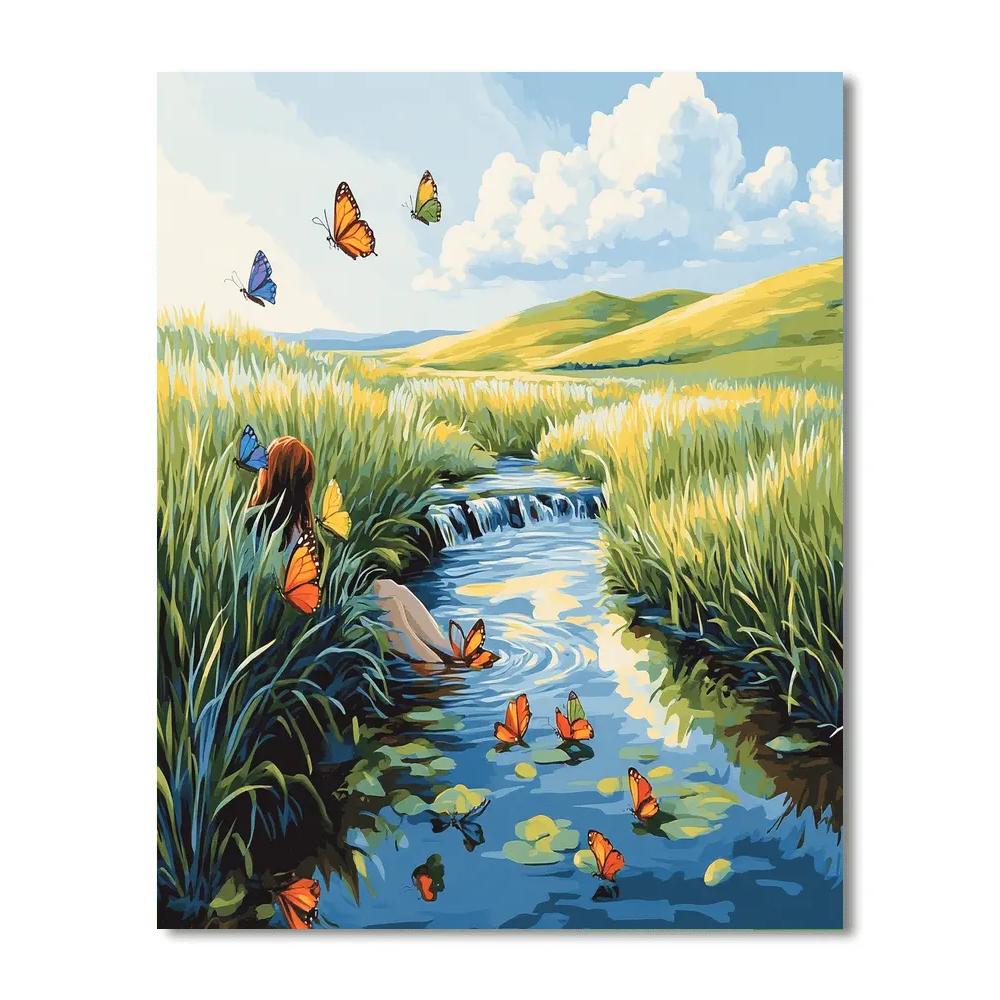 Nala Grassland Stream Rest Disney Inspired paint by color