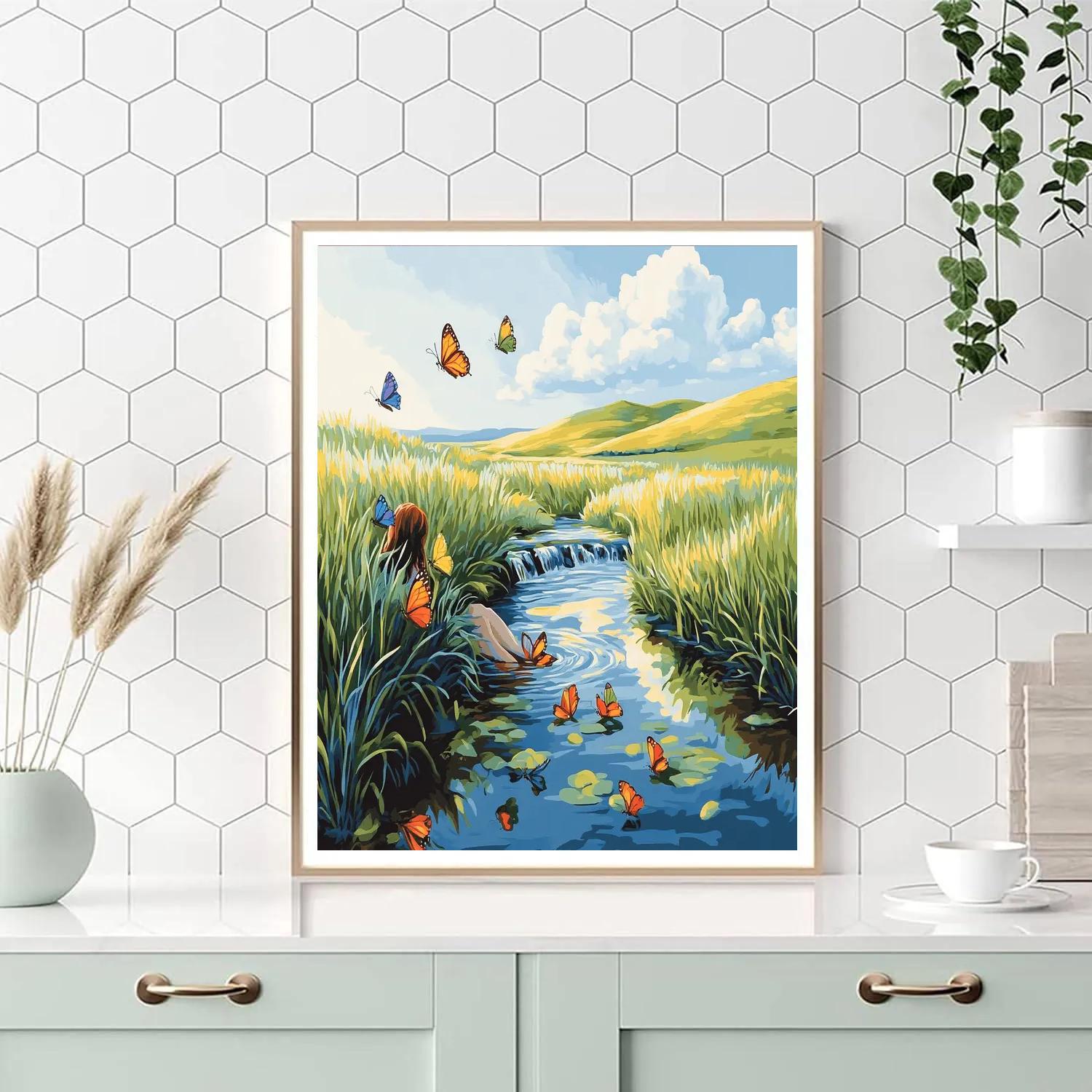 Nala Grassland Stream Rest Disney Inspired paint by color