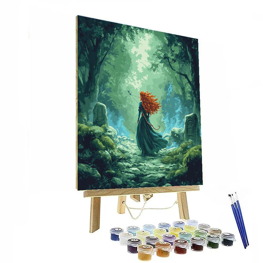 Merida Highland Forest Archery Disney Inspired Paint by numbers art